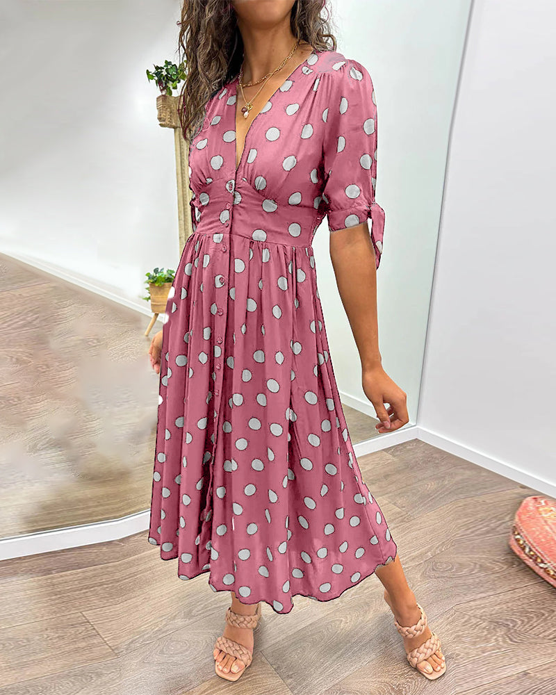 Montrea - Elegant Polka Dot Dress