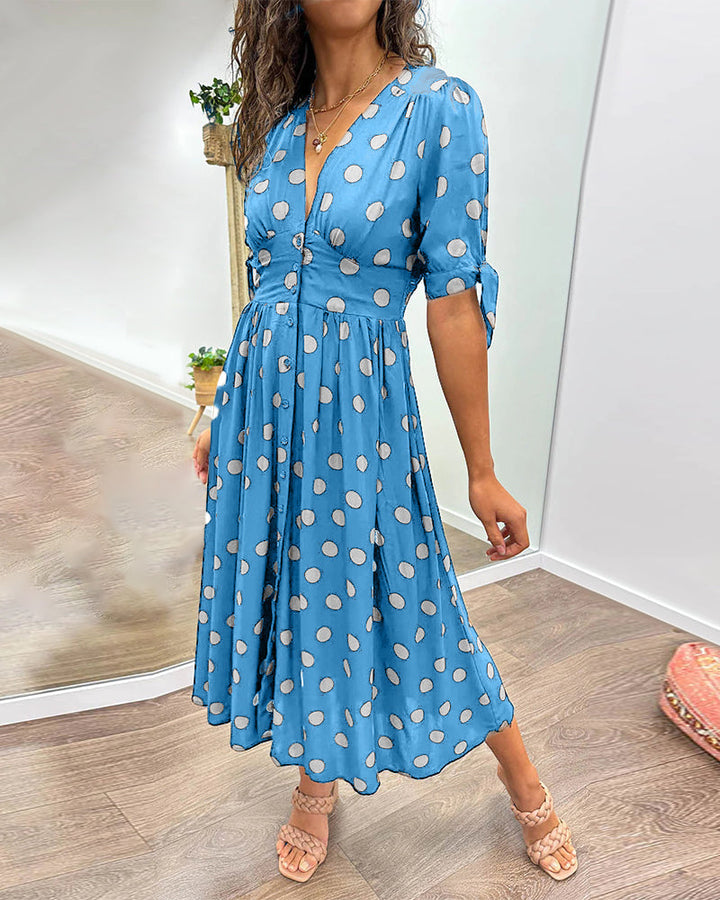 Montrea - Elegant Polka Dot Dress
