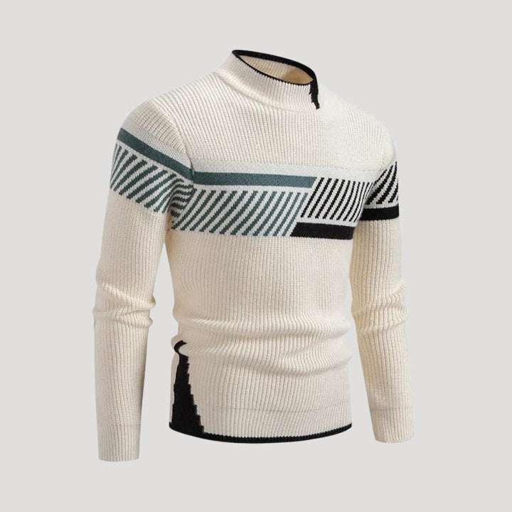 Adrianos – Knit Pullover Mock Neck Sweater