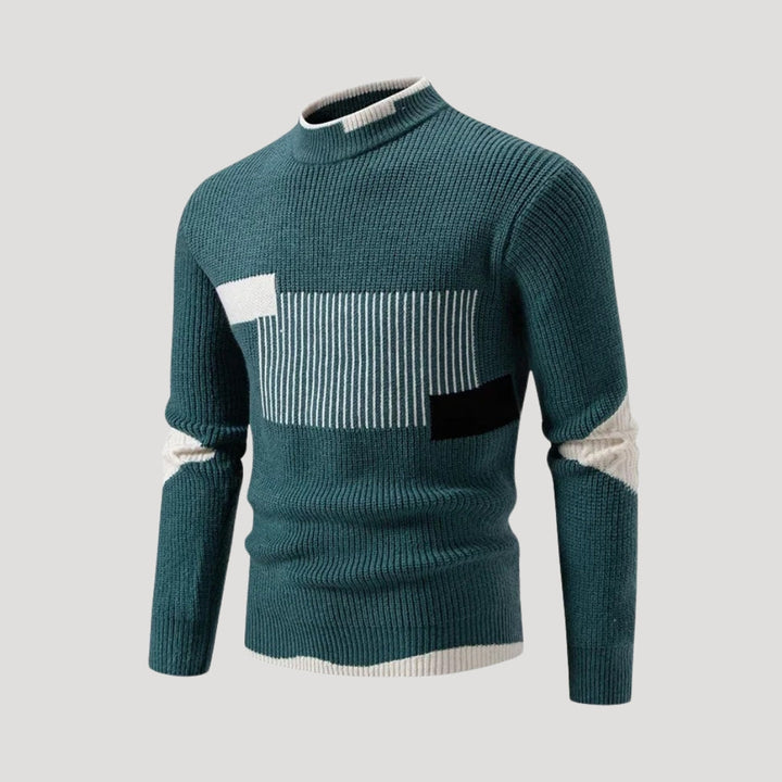 Adrianos – Knit Pullover Mock Neck Sweater