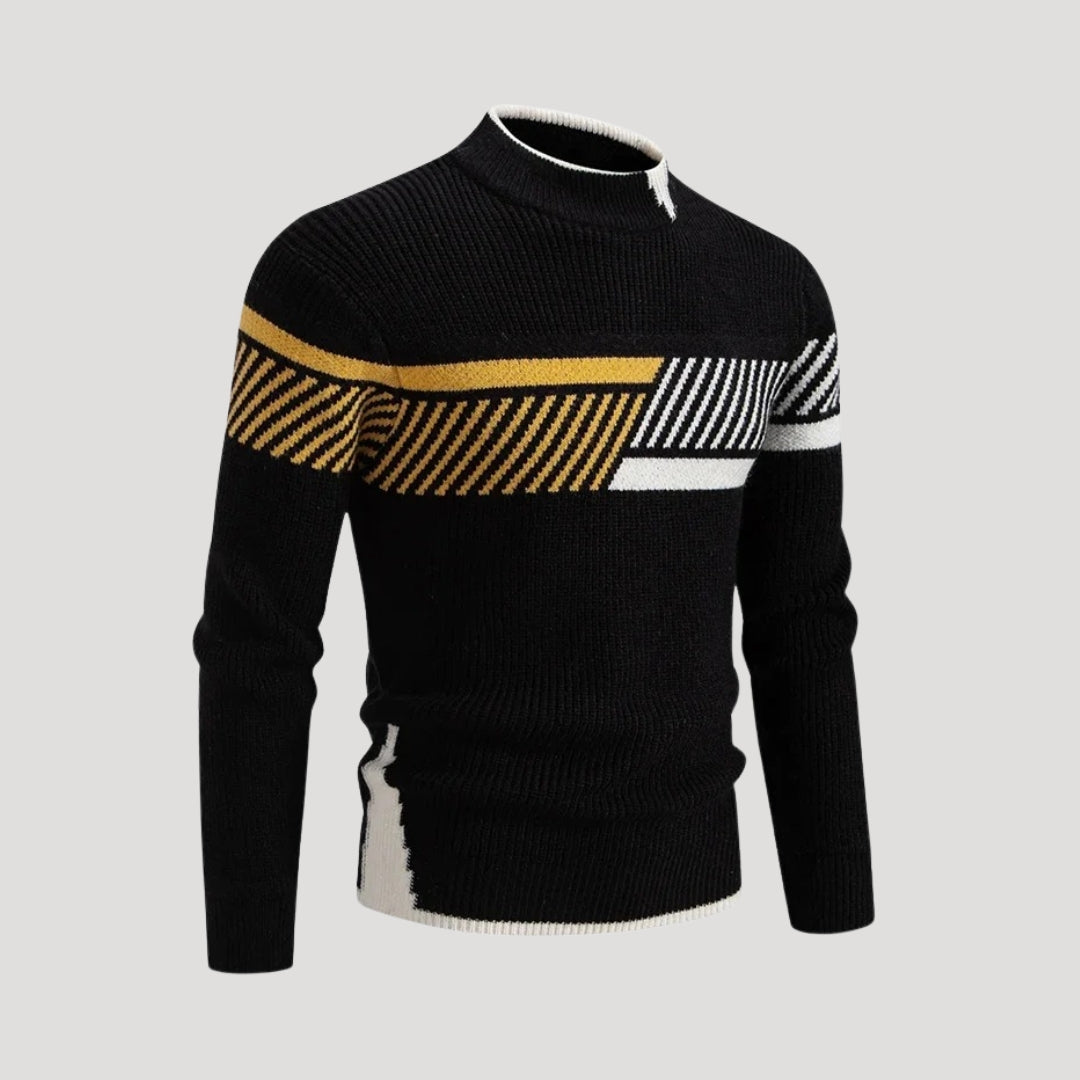 Adrianos – Knit Pullover Mock Neck Sweater