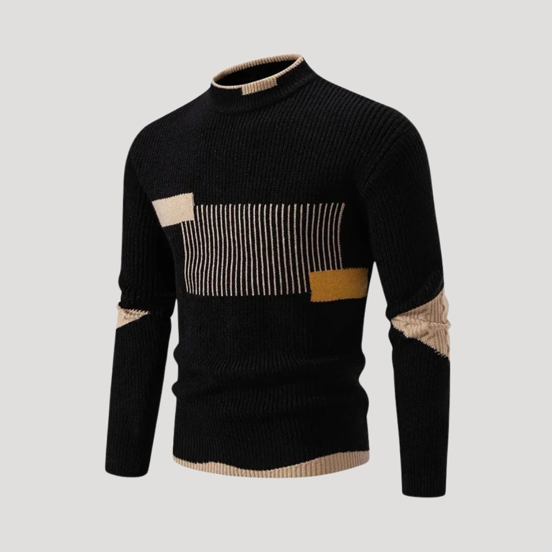 Adrianos – Knit Pullover Mock Neck Sweater