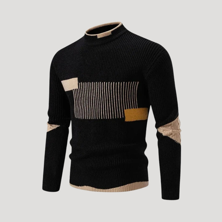Adrianos – Knit Pullover Mock Neck Sweater