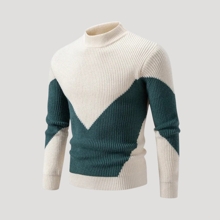 Adrianos – Knit Pullover Mock Neck Sweater
