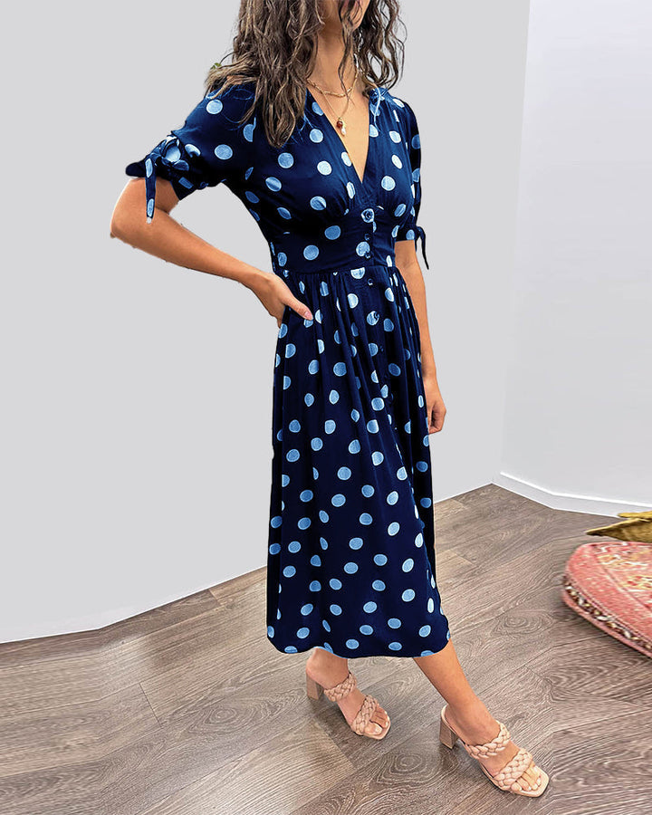 Montrea - Elegant Polka Dot Dress