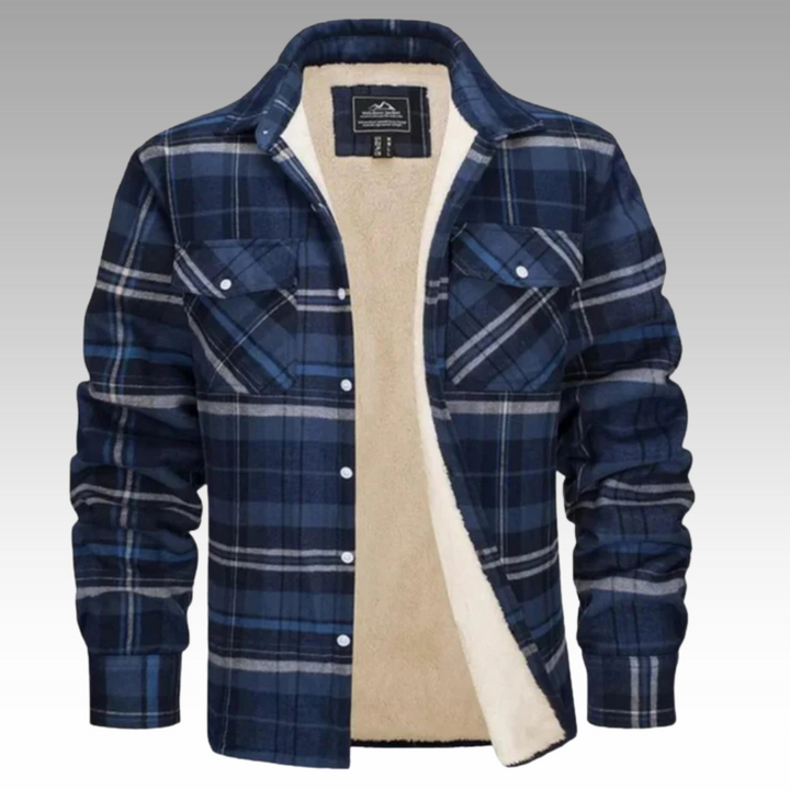 Truffle – Checked Trucker Jacket with Fleece Lining