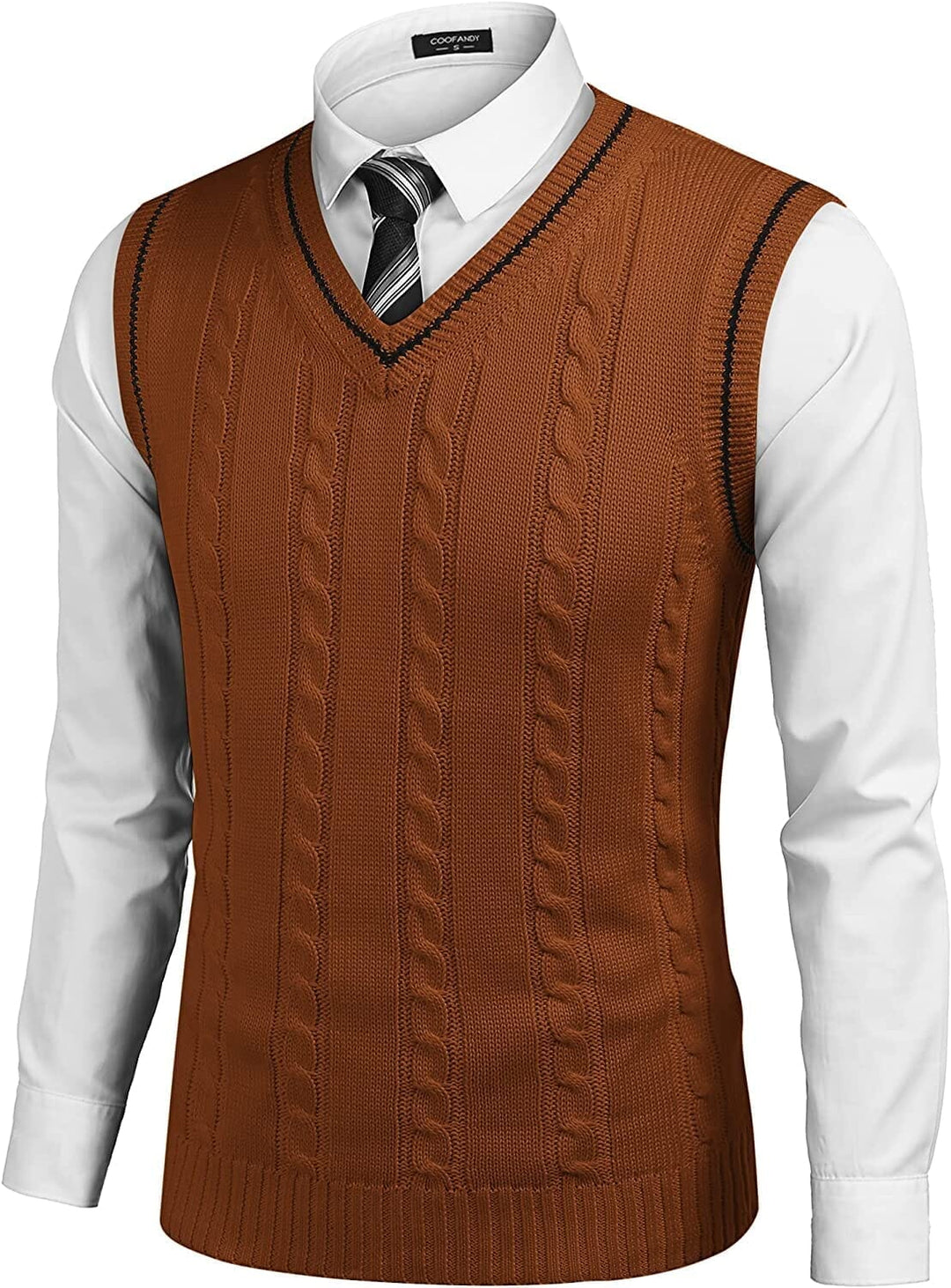 Julian – V-Neck Sleeveless Knitted Pullover Vest Sweater