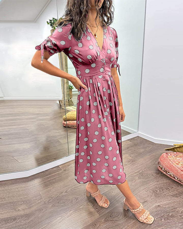 Montrea - Elegant Polka Dot Dress