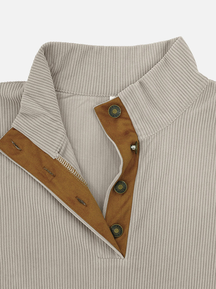 Miles – Colorblock Henley Pullover Sweater