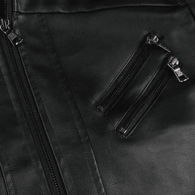 Lorenzo – Leather Jacket with Removable Hood