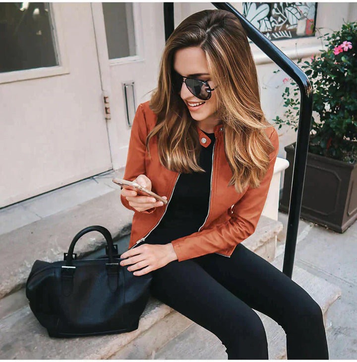 Sofia - Vegan Leather Jacket