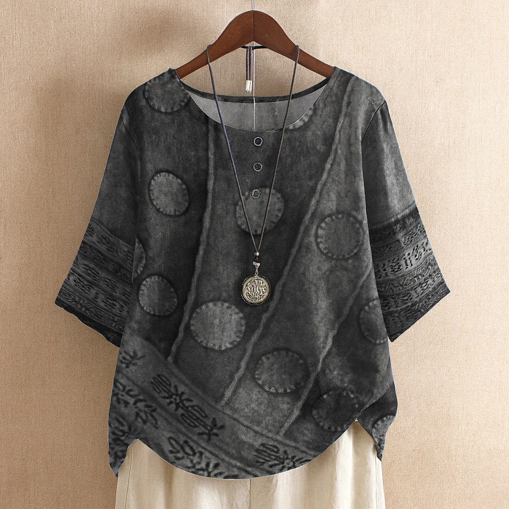 Cecilia – Bohemian Printed Blouse