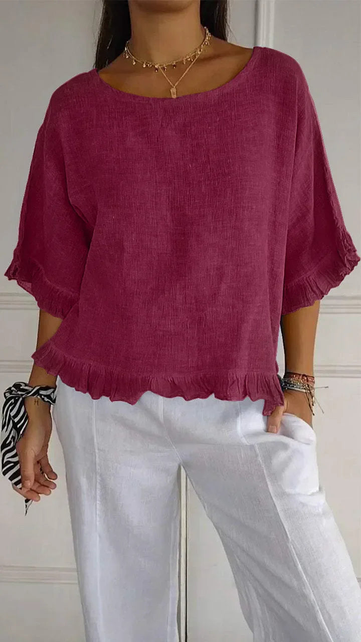 Francesca – Relaxed Button-Up Top