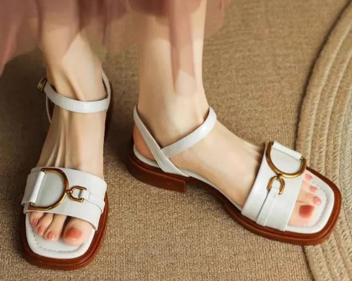 Amara – Buckled Flat Sandals
