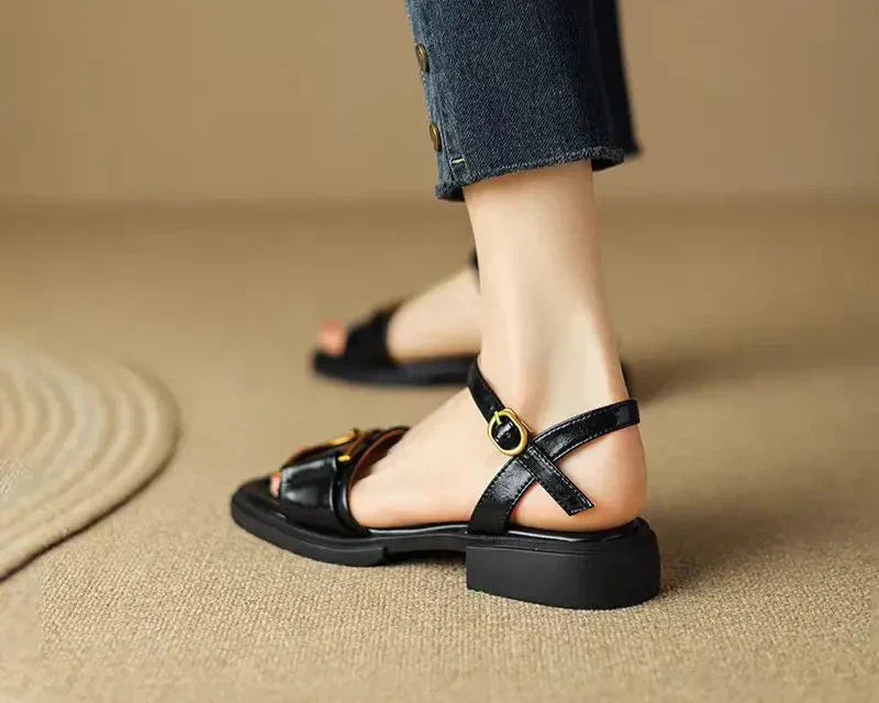 Amara – Buckled Flat Sandals