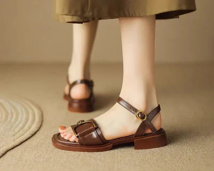 Amara – Buckled Flat Sandals