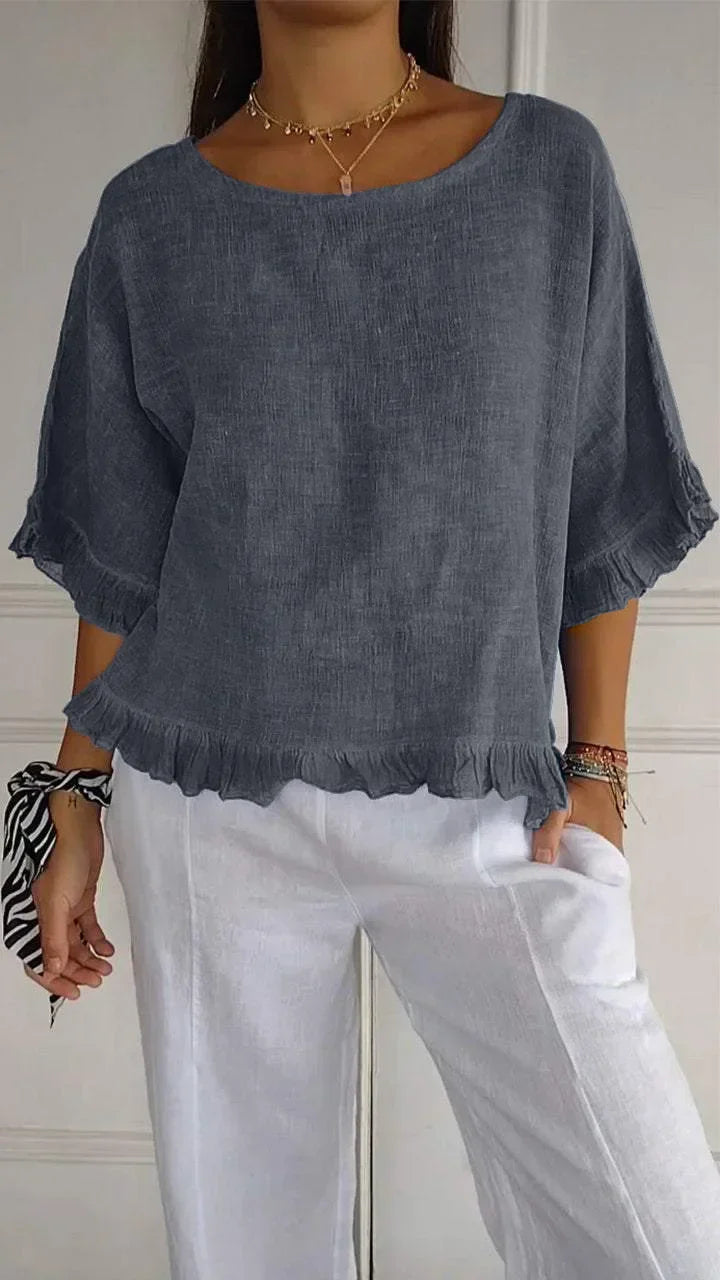 Francesca – Relaxed Button-Up Top