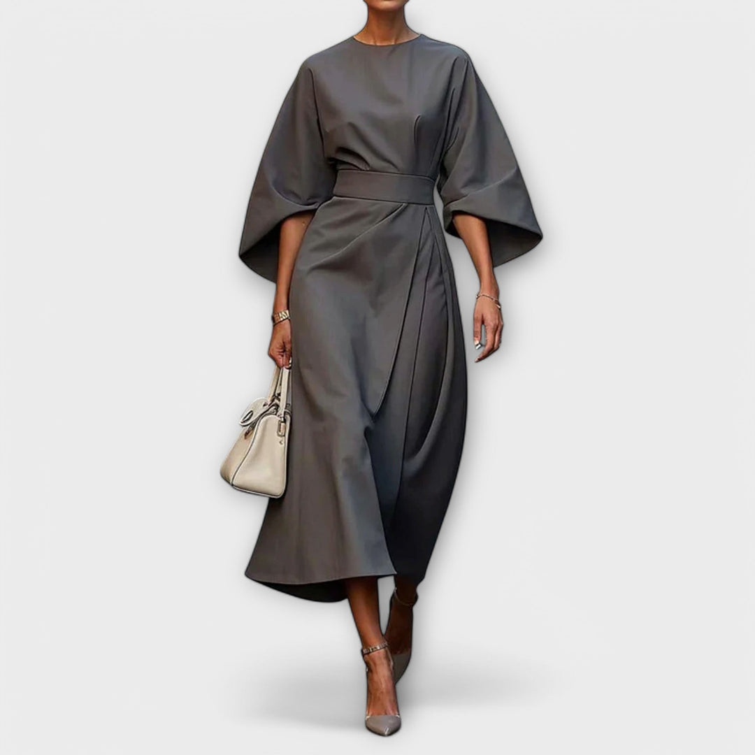 Soraya – Elegant Dress with Sleeves and Belt