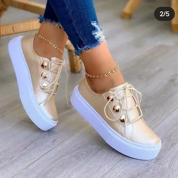 Serena – Orthopedic Round Toe Platform Sneakers