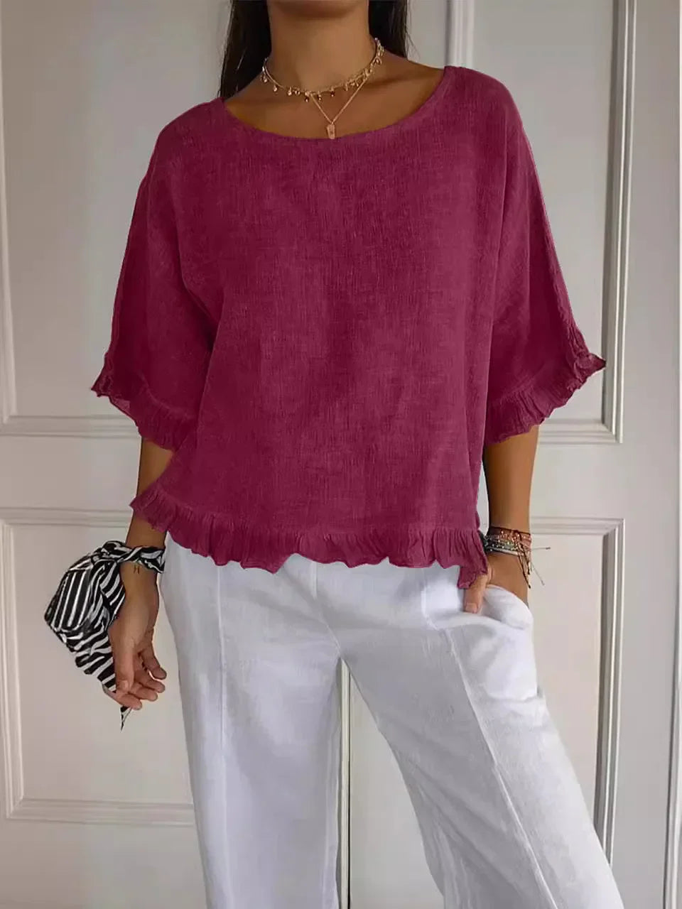 Francesca – Relaxed Button-Up Top