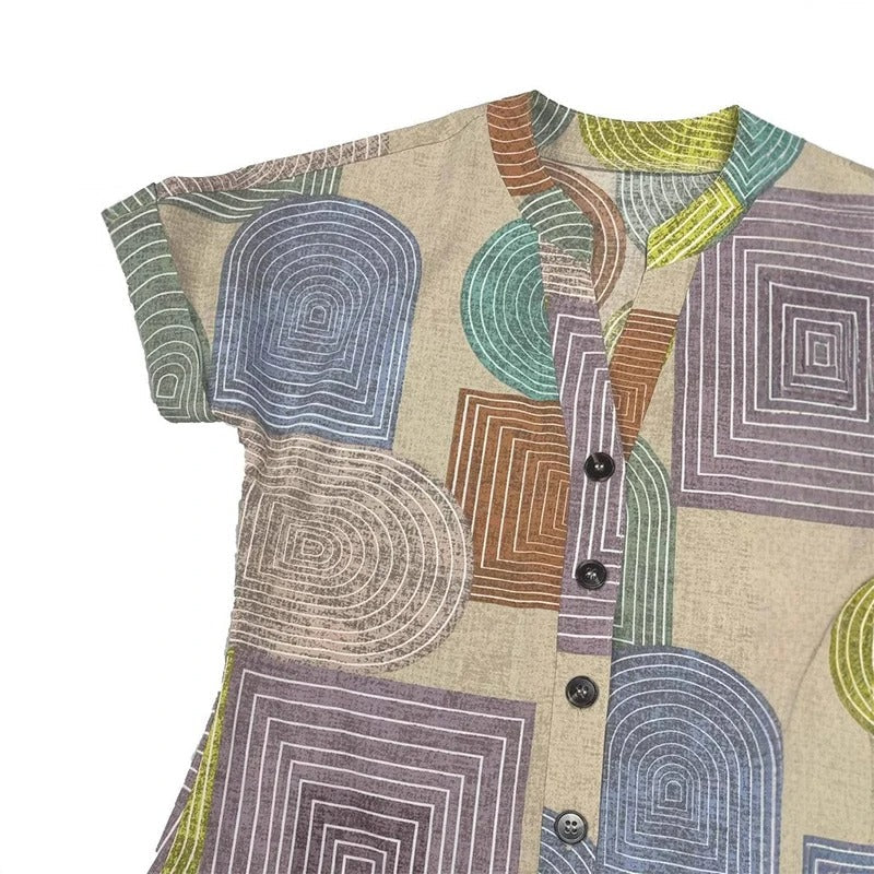 Julie – Artistic Button-Down Dress