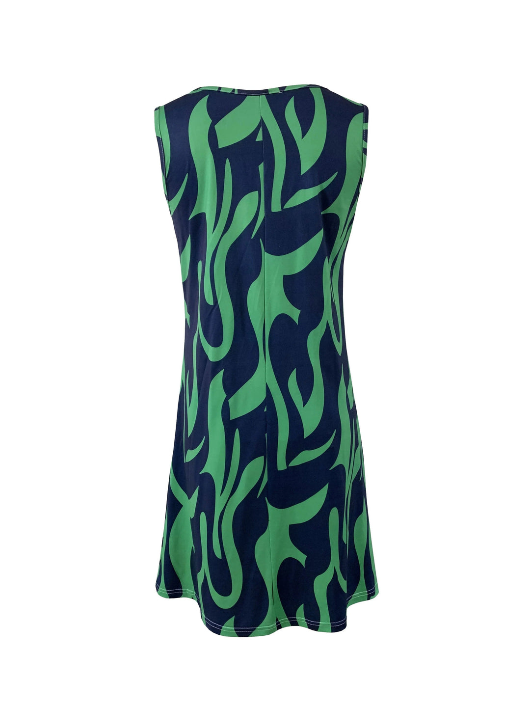 Clarissa – Sleeveless Abstract Print Dress