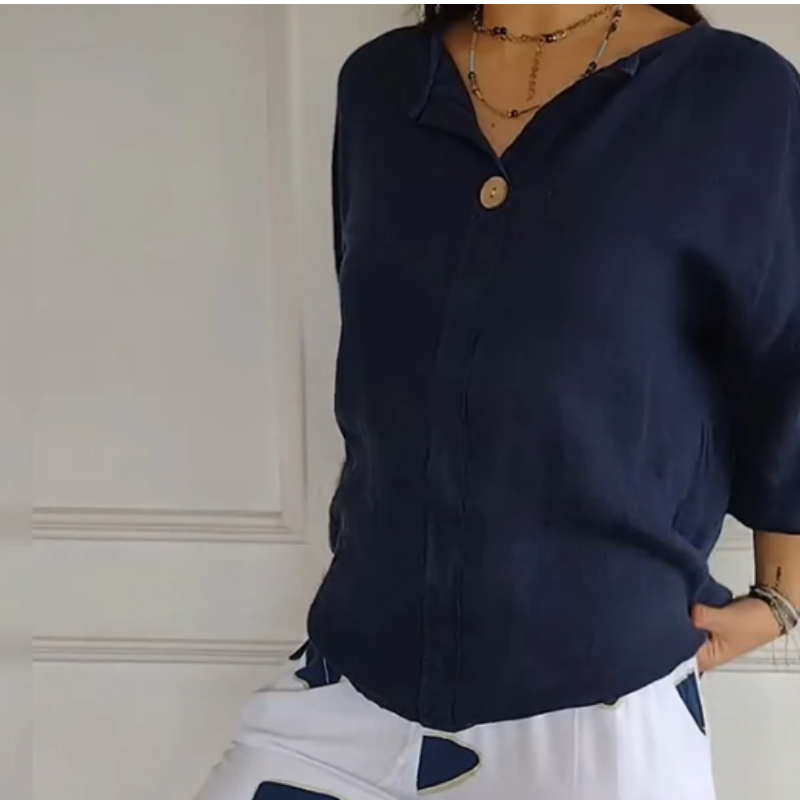 Thera – Printed Pants & Crew Neck Top Set