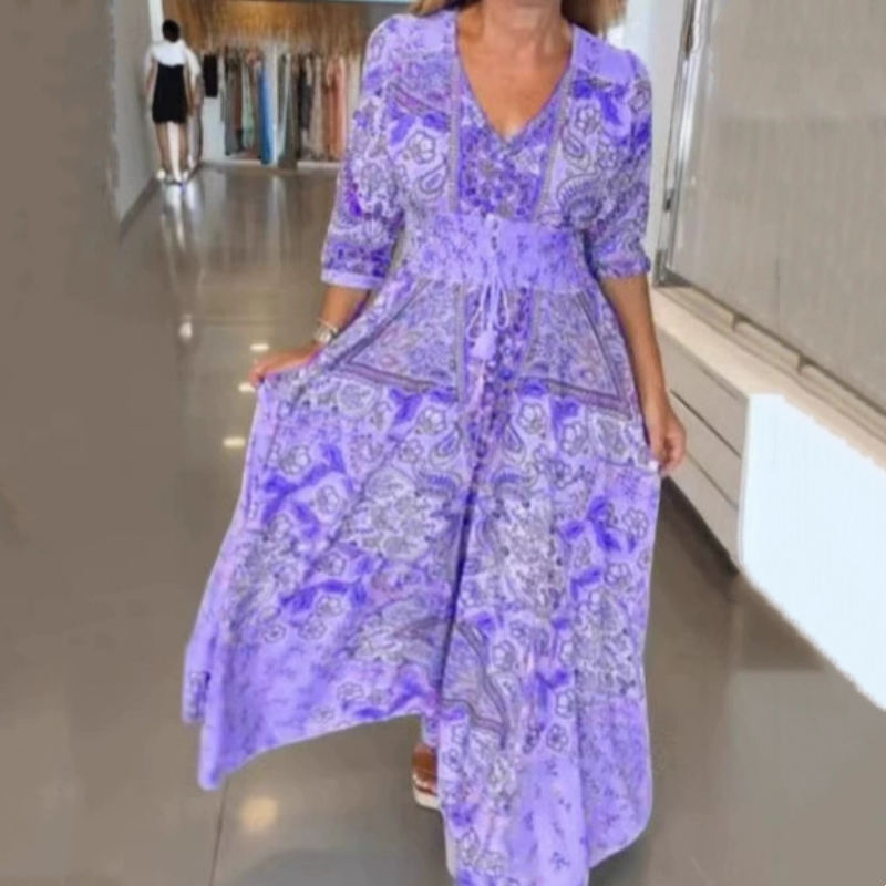 Valerie – Elegant Floral Print Dress