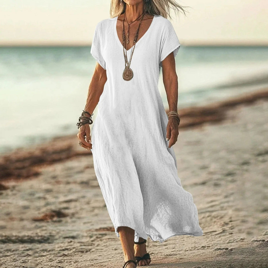 Colette – Relaxed V-Neck Maxi Dress