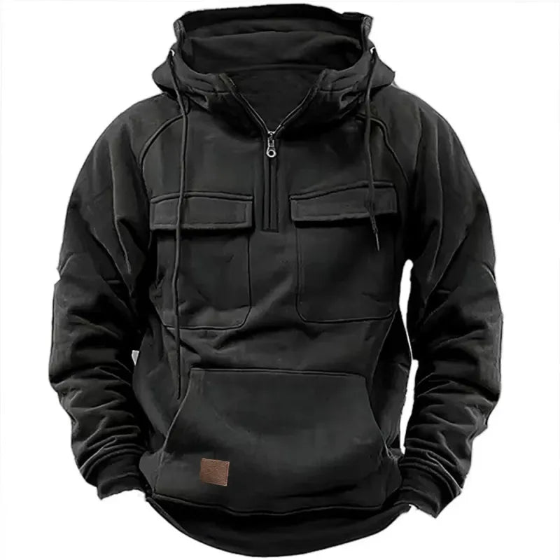 Adam – Hoodie with Zipper and Chest Pockets