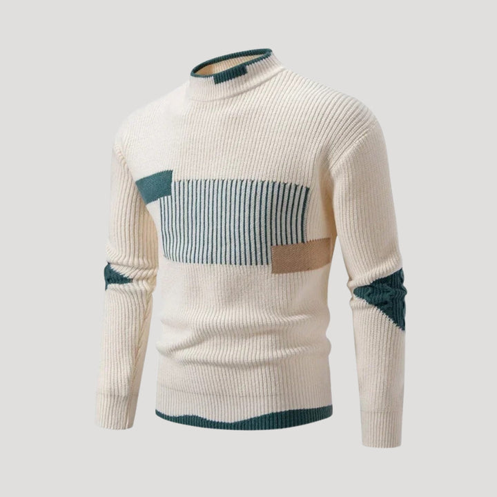 Adrianos – Knit Pullover Mock Neck Sweater