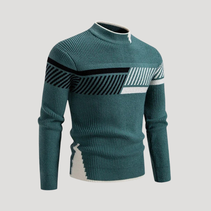 Adrianos – Knit Pullover Mock Neck Sweater