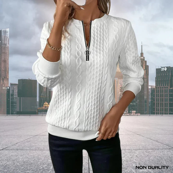 Raina – Zip-Up Sweater