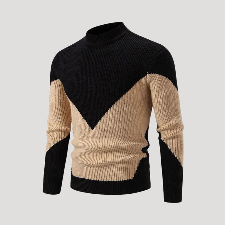Adrianos – Knit Pullover Mock Neck Sweater