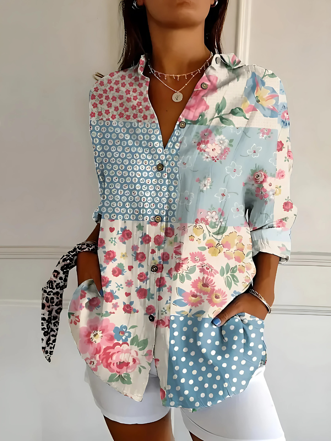 Maureen – Floral Wave Blouse