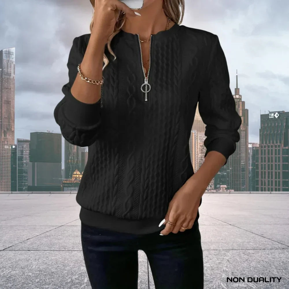 Raina – Zip-Up Sweater