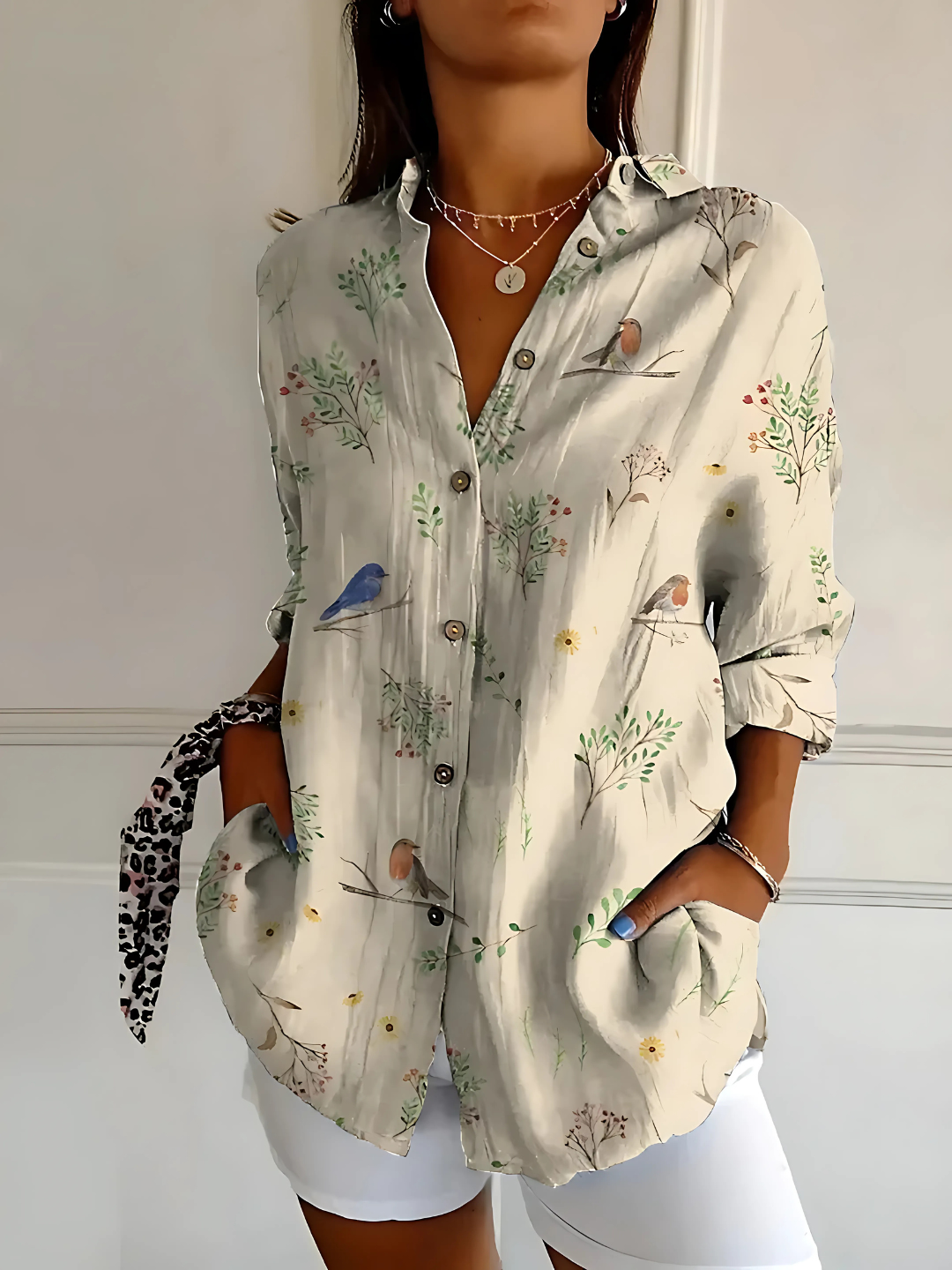 Maureen – Floral Wave Blouse