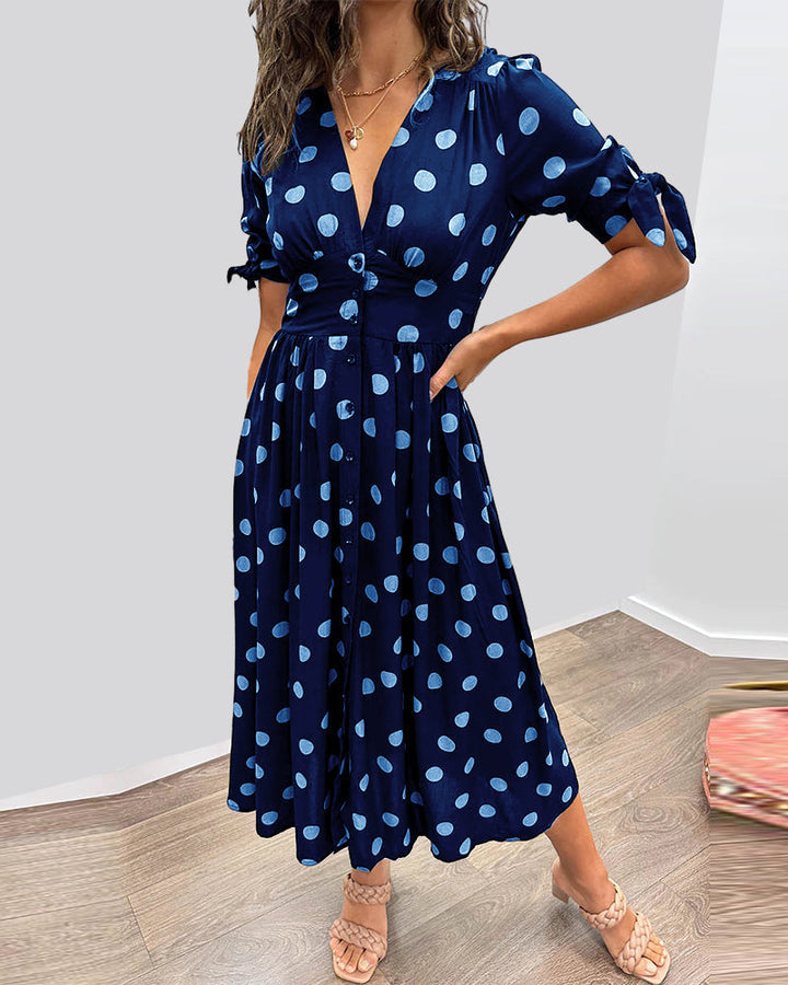 Montrea - Elegant Polka Dot Dress