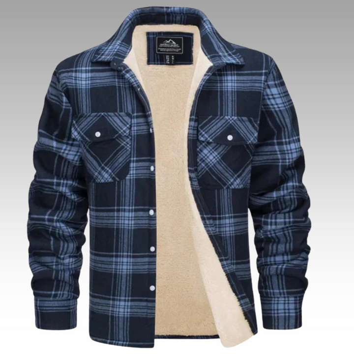 Truffle – Checked Trucker Jacket with Fleece Lining