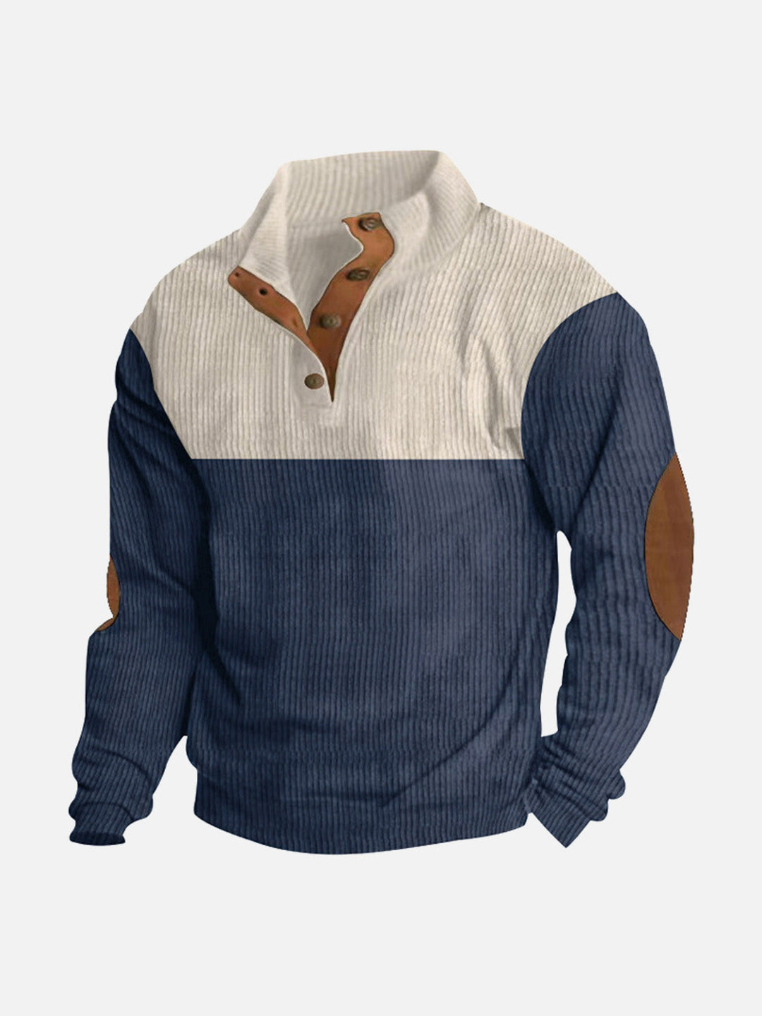Miles – Colorblock Henley Pullover Sweater