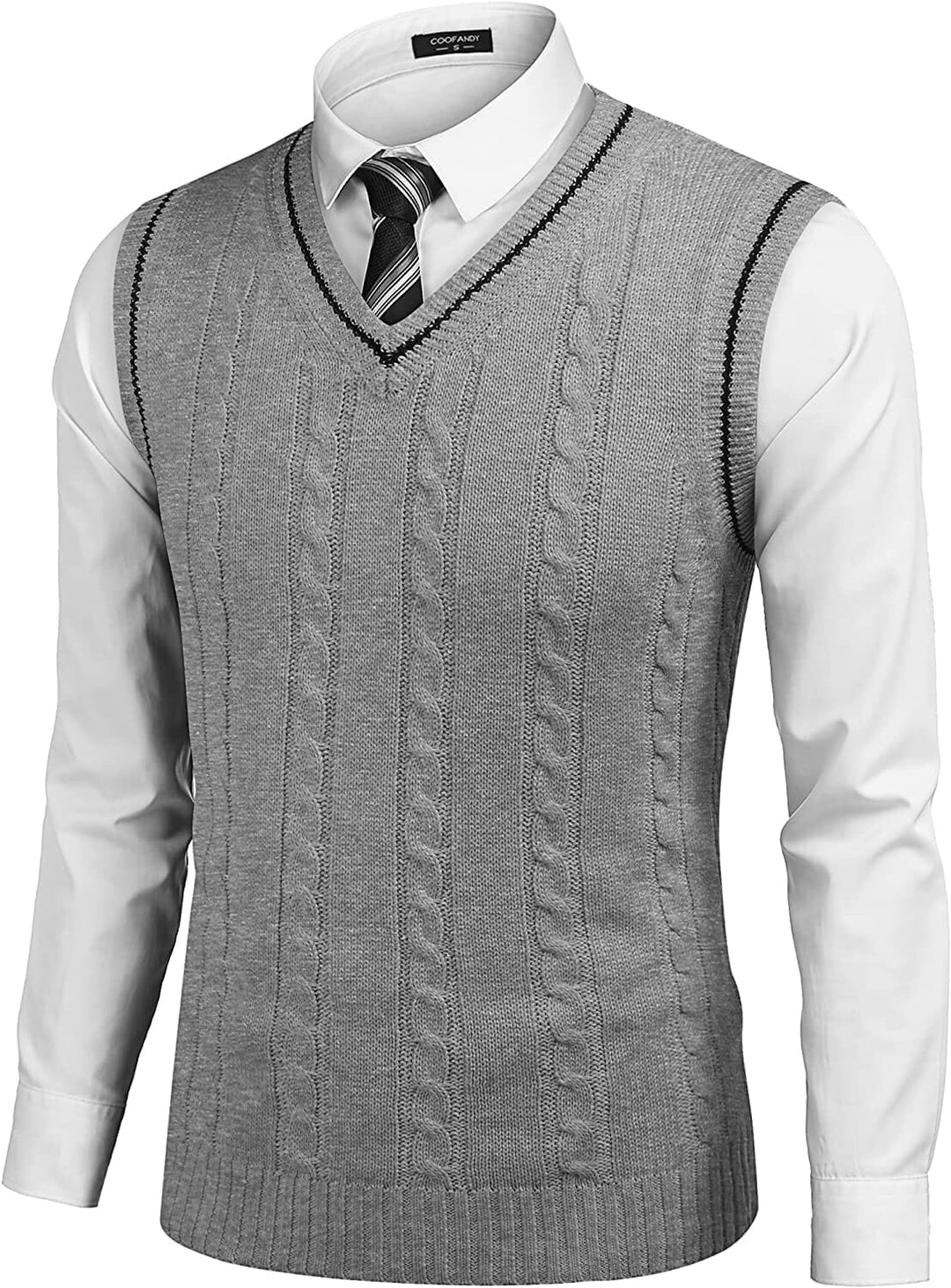 Julian – V-Neck Sleeveless Knitted Pullover Vest Sweater