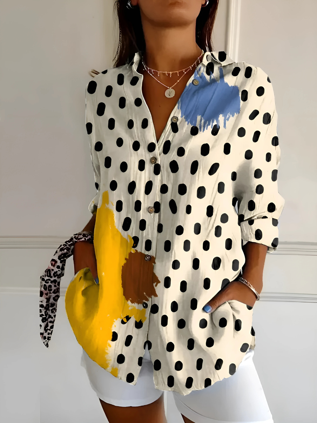 Maureen – Floral Wave Blouse