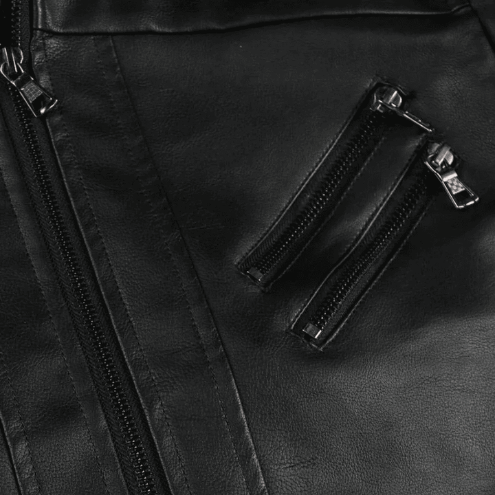 Lorenzo – Leather Jacket with Removable Hood