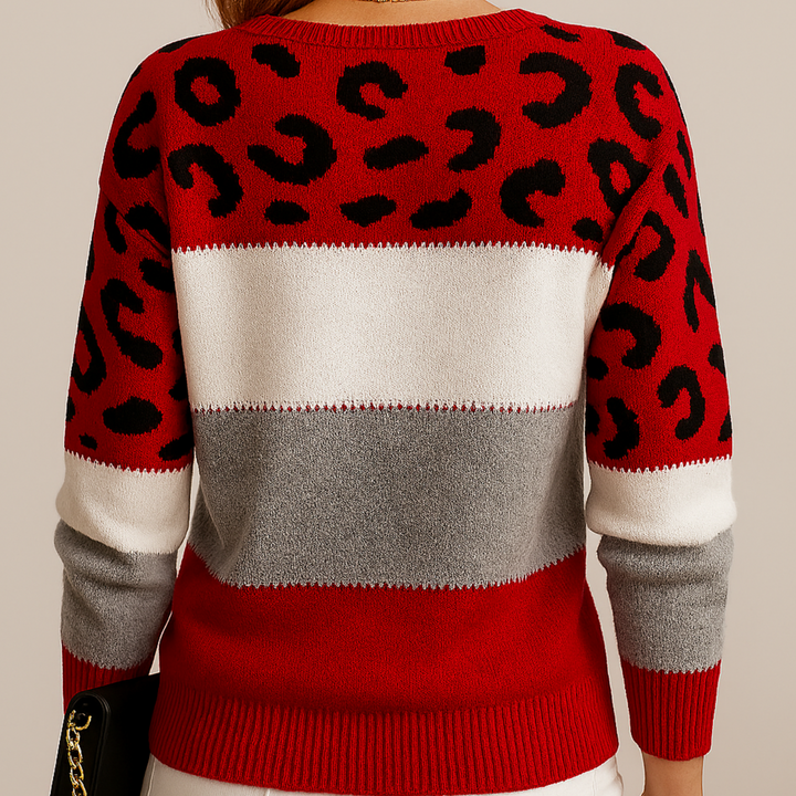 Charlene – Leopard Print Casual Sweater
