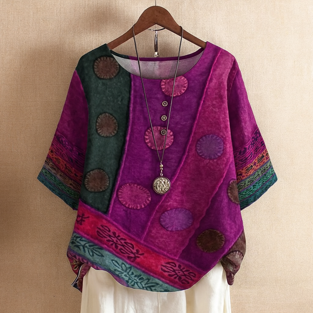 Cecilia – Bohemian Printed Blouse