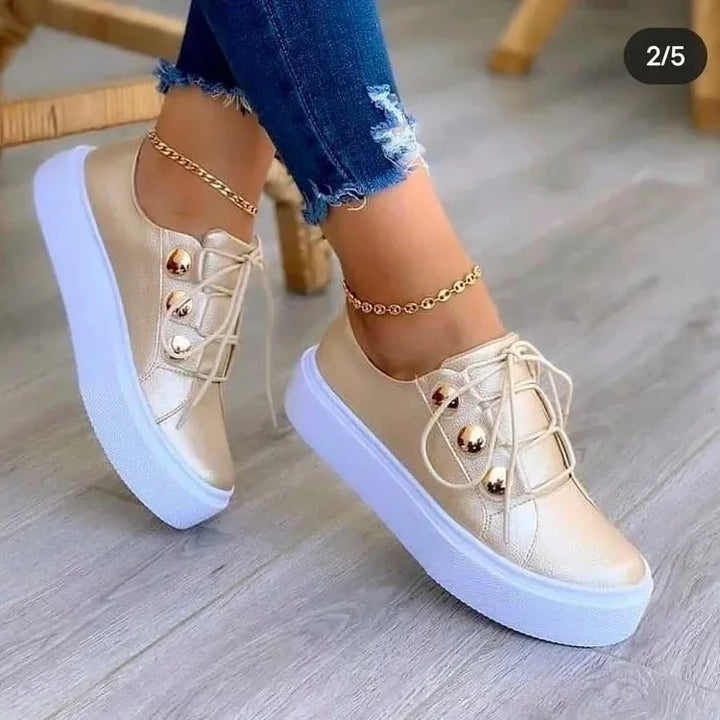 Serena – Orthopedic Round Toe Platform Sneakers