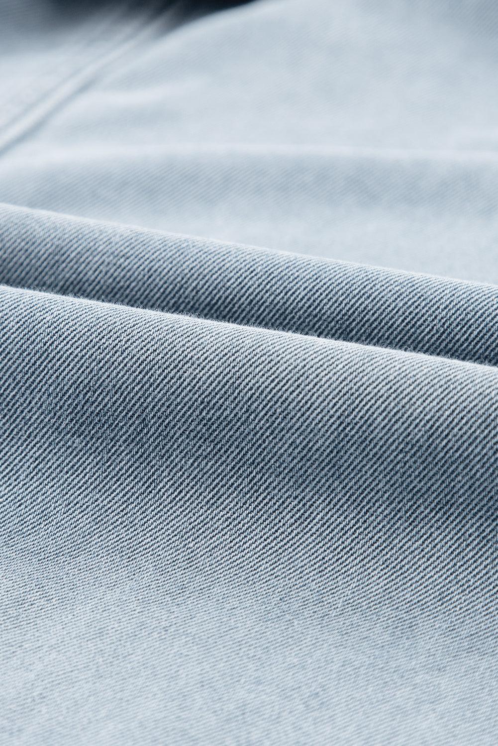 Isabelle - Denim Dress with Elegant, Short Batwing Sleeves