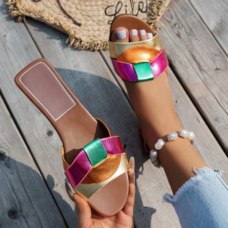 Roxanne – Vibrant Slip-On Summer Sandals