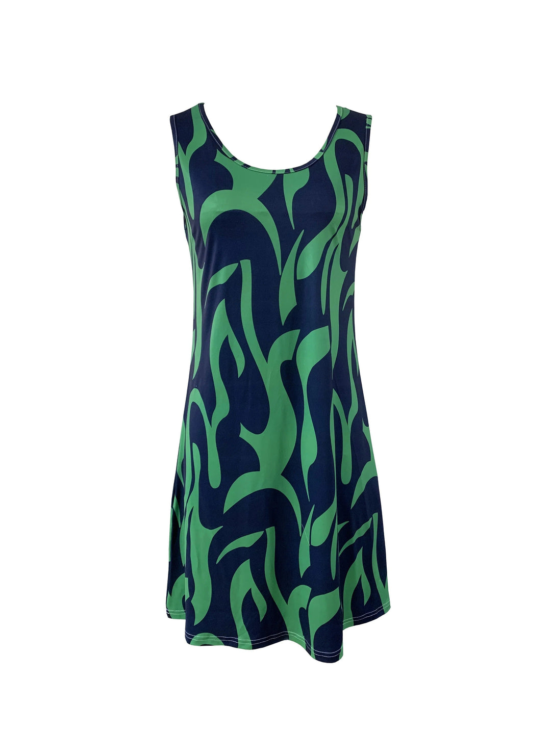 Clarissa – Sleeveless Abstract Print Dress