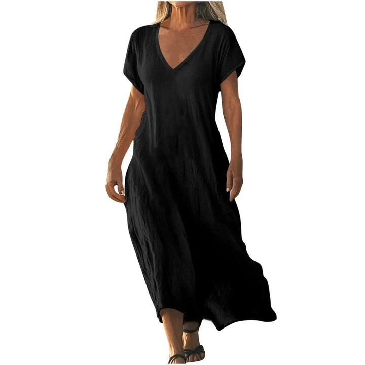 Colette – Relaxed V-Neck Maxi Dress